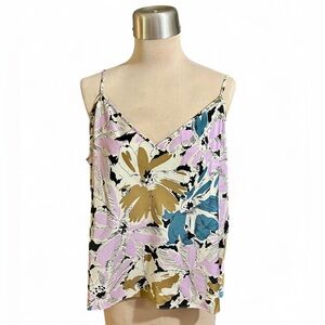 Diane Von Furstenberg Multicolor Floral Camisole Tank Top Lillian size L